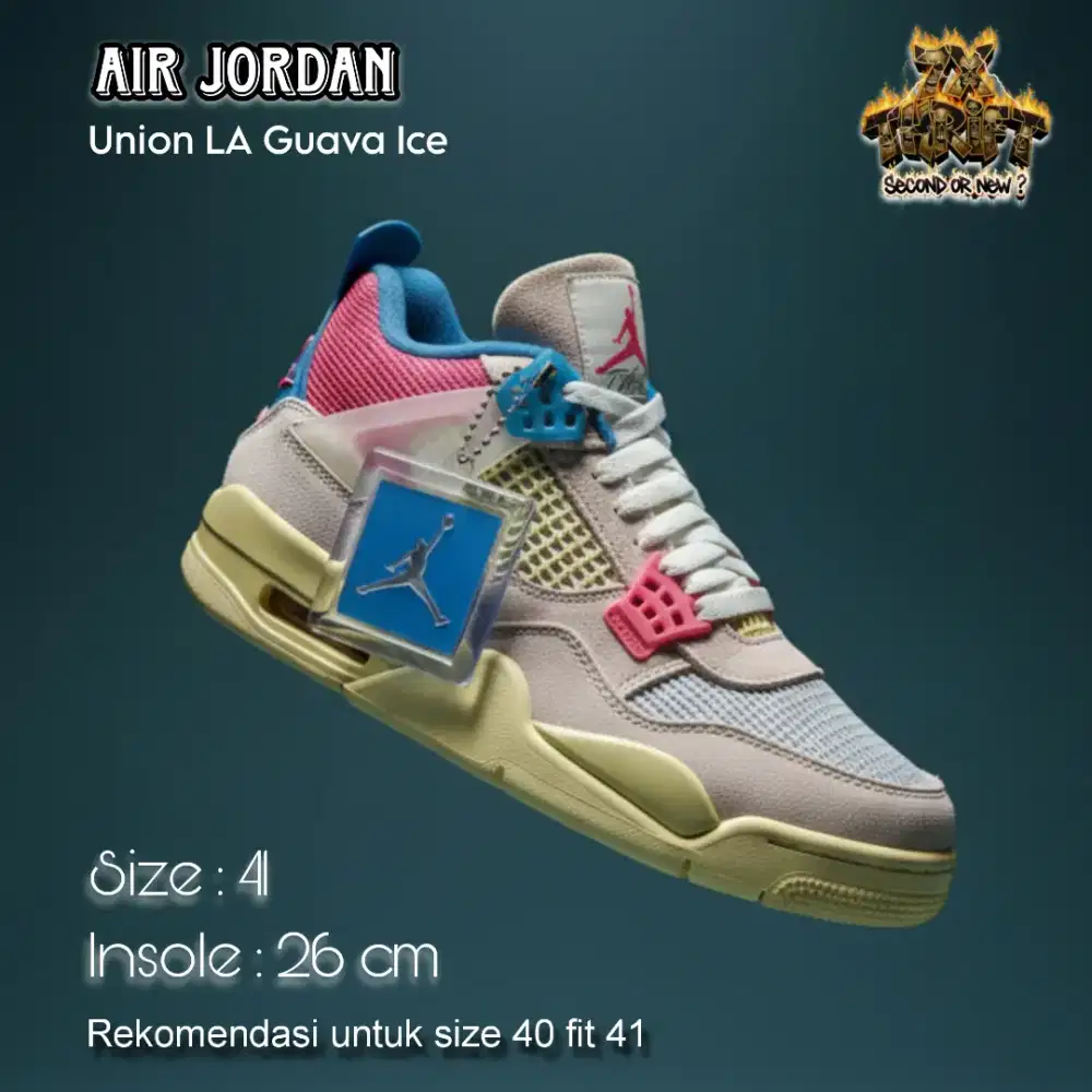 SEPATU SNEAKERS PRIA/WANITA CASUAL/SANTAI A!R J0RD4N RETRO 4 GUAVA ICE