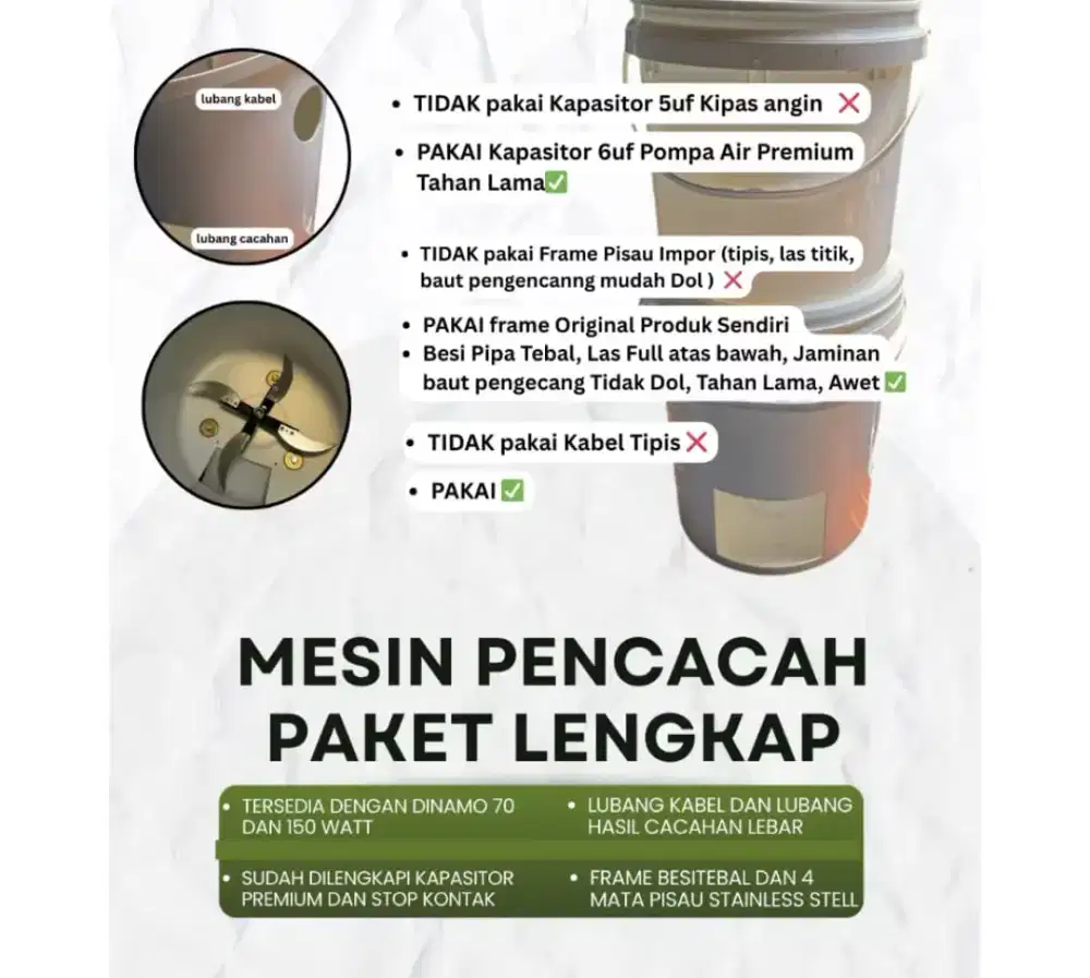 Pencacah organik,pakan hewan dll