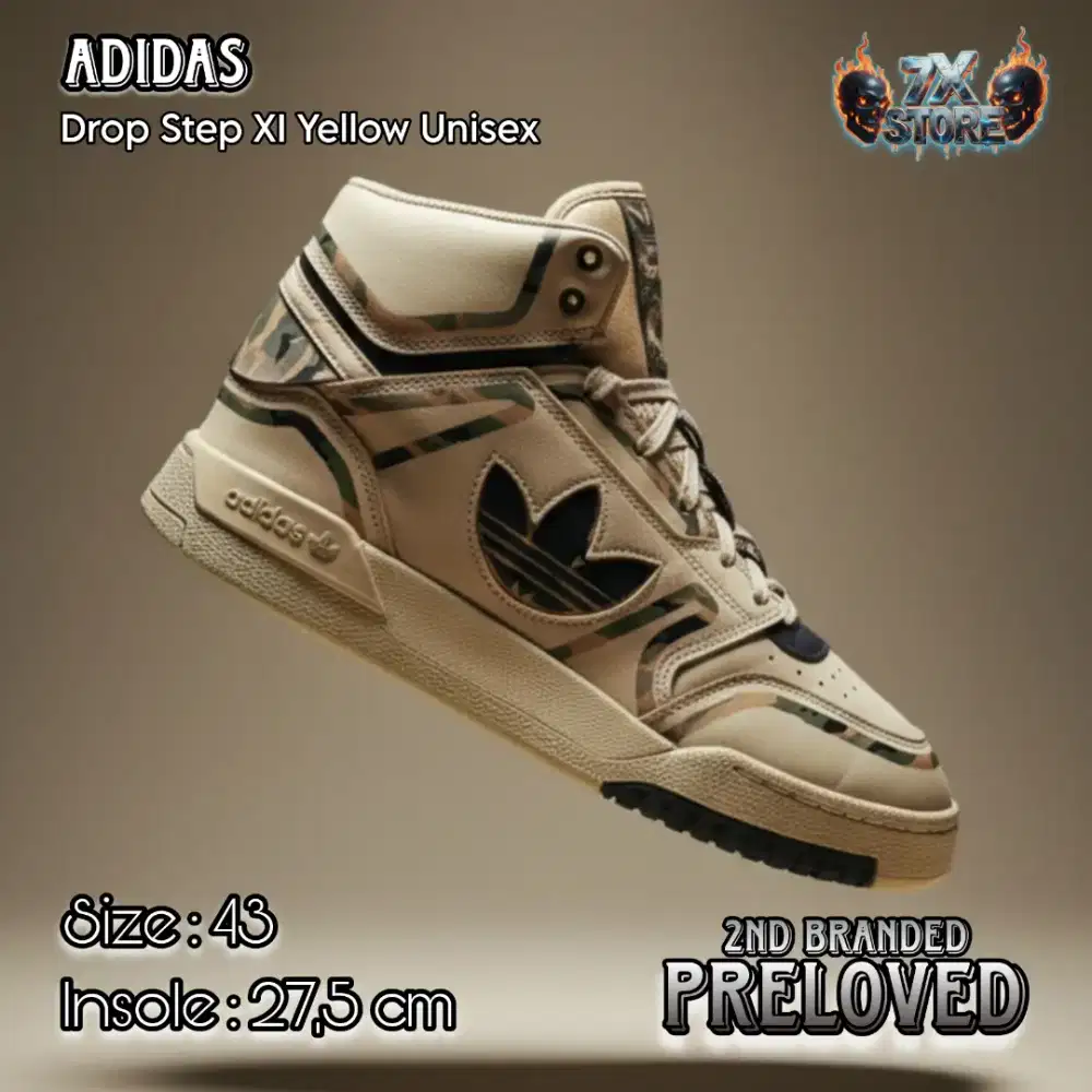 SEPATU SNEAKERS PRIA/WANITA CASUAL/SANTAI ADDS DROP STEP HIGH YELLOW