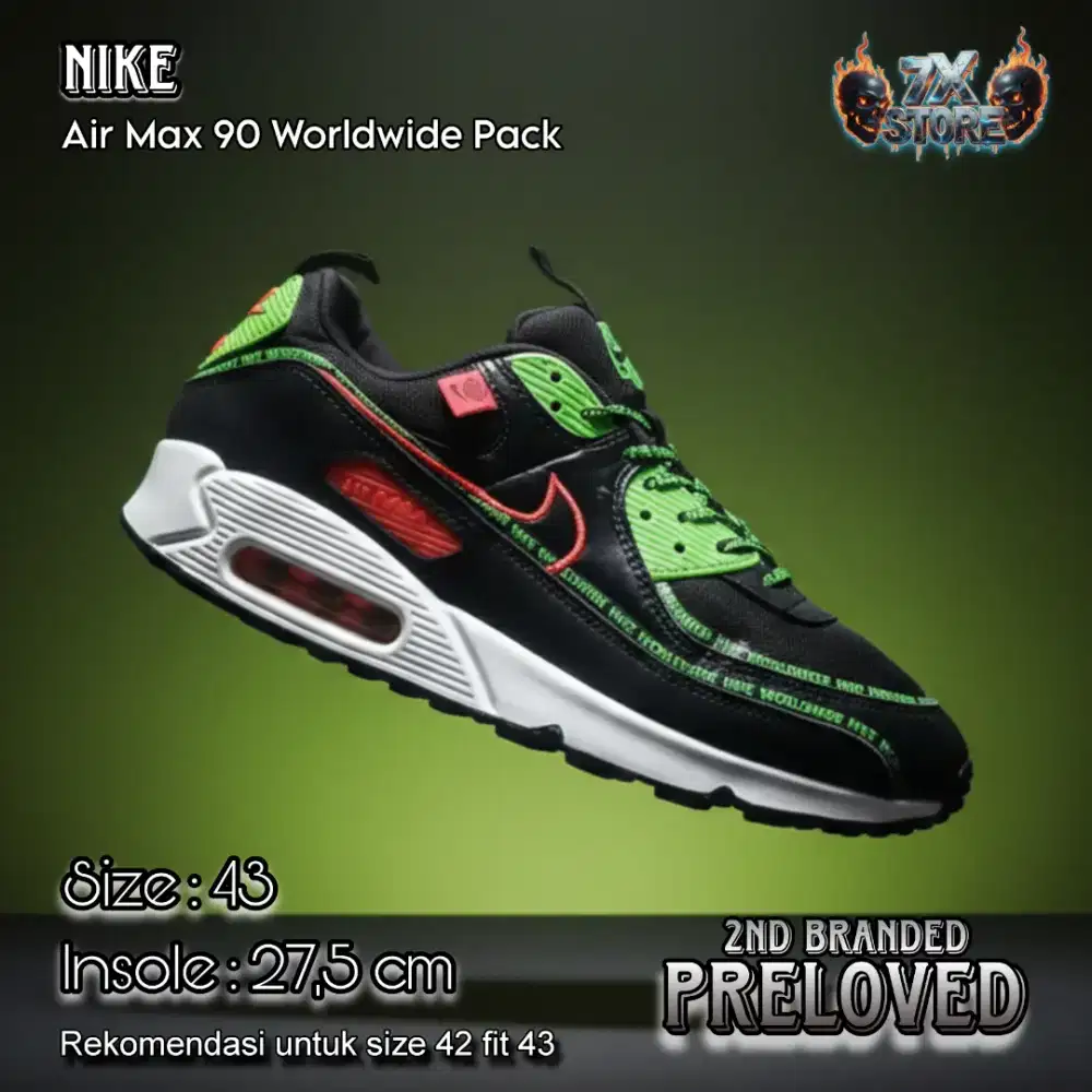 SEPATU PRIA/WANITA CASUAL/OLAHRAGA BLACK GREEN LIMITED EDITION