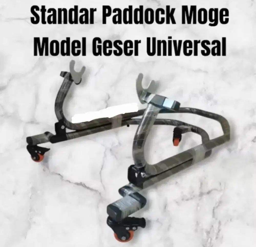 Paddock belakang motor ada roda bisa geser