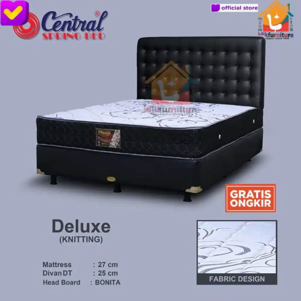 Kasur springbed merk CENTRAL type deluxe ready semua ukuran