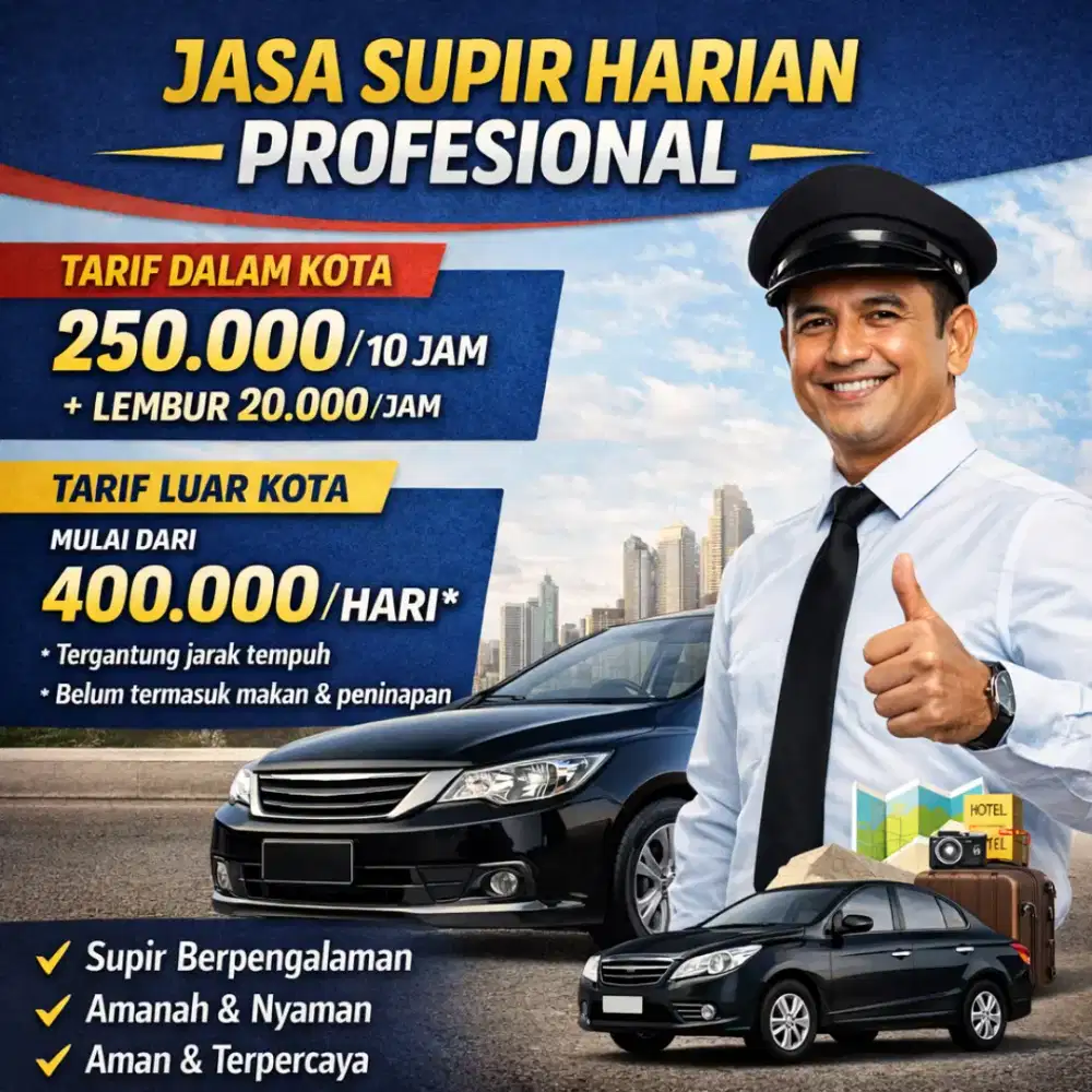 Jasa supir harian mingguan bulanan