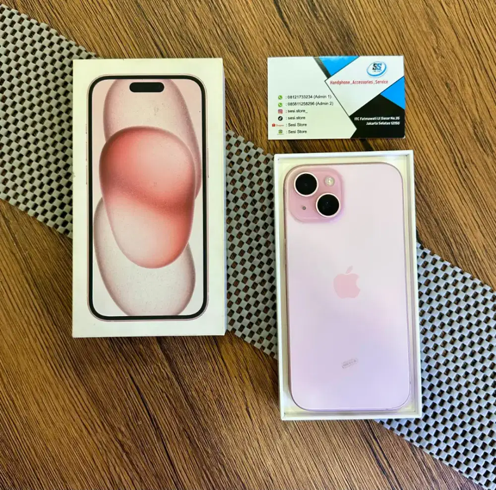 Iphone 15 128gb pink ex ibox mulus jual cepet !!