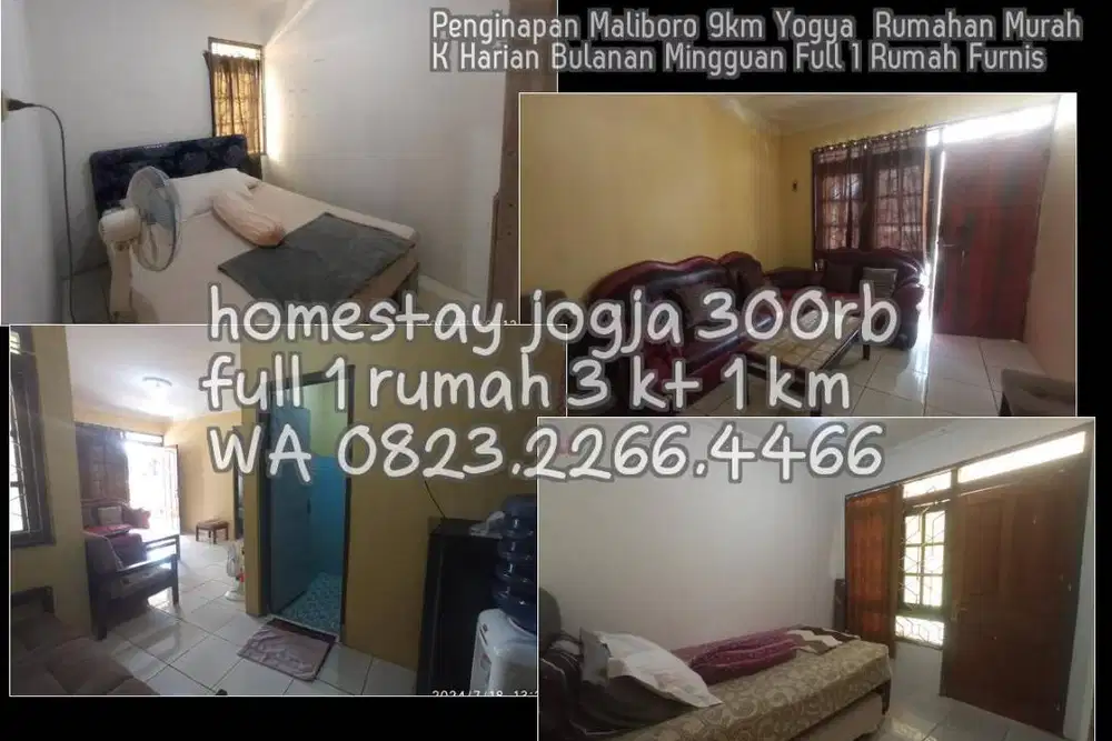 Penginapan Maliboro 9km Yogya  Rumahan Murah K Harian Bulanan Mingguan