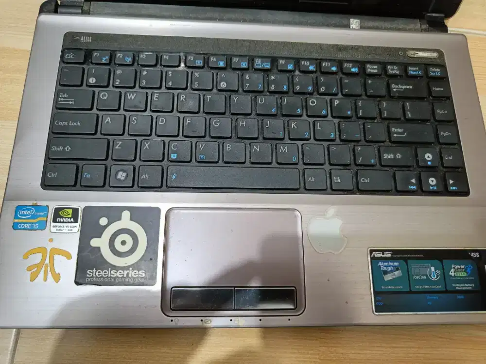 Laptop jadoel asus, tipe k43sv, core i5 dan nvidia
