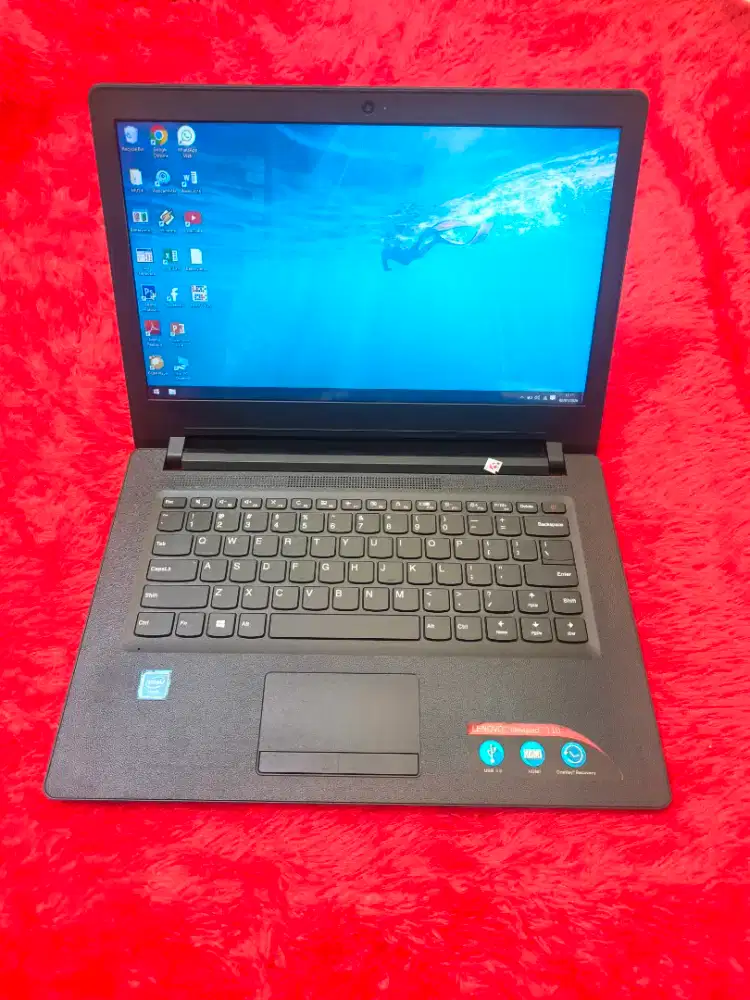 Dijual laptop lenovo ideapad 110 slim,super kencang.intel celeron
