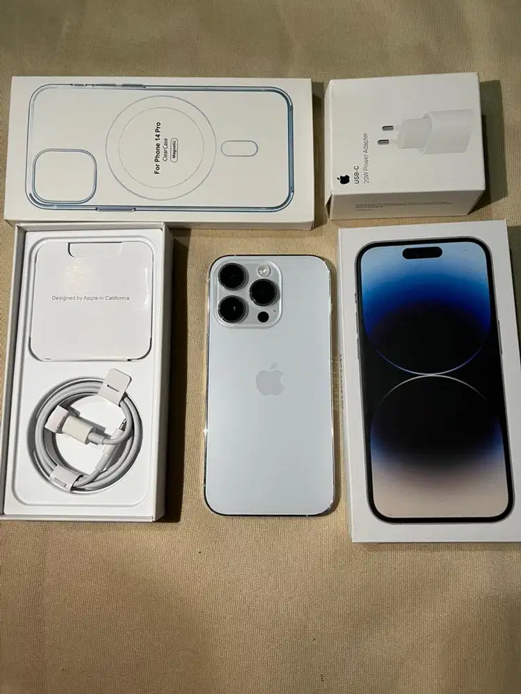 JUAL BU IPhone 14 Pro Inter 128gb Silver / White / Putih