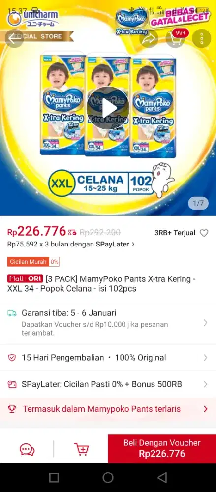 Pampers merk mamypoko