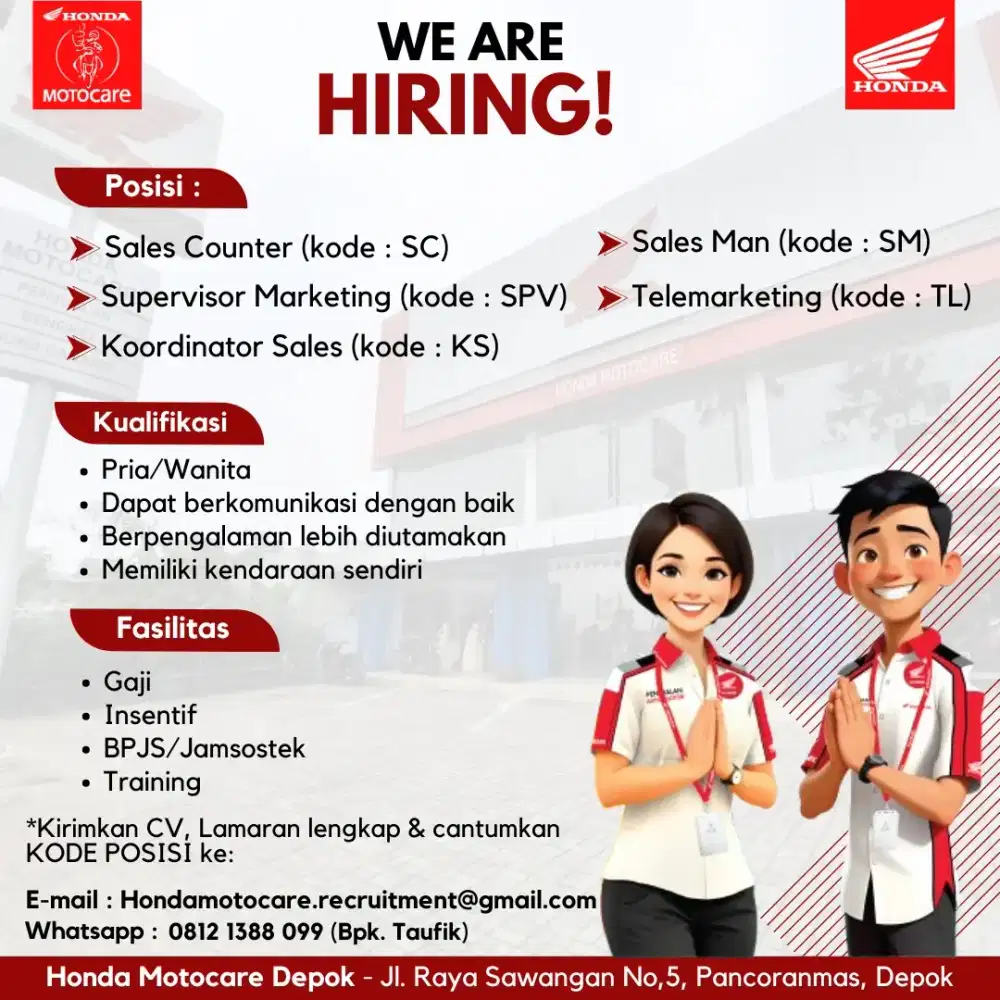 LOWONGAN MARKETING HONDA