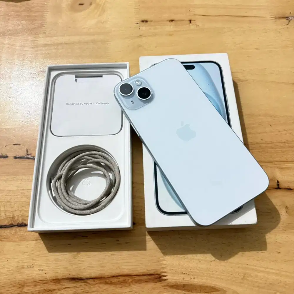 iPhone 15 Plus 128GB Blue Garansi Resmi indonesia Aktif Februari 2026