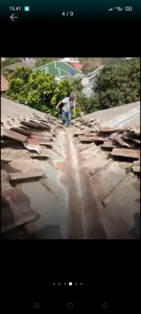 Atap bocor kanopi atap bajarigan terpasang dll