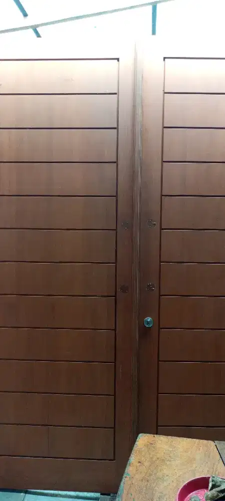 Pintu jati double/kupu jati  tua non mata 200x265 cm