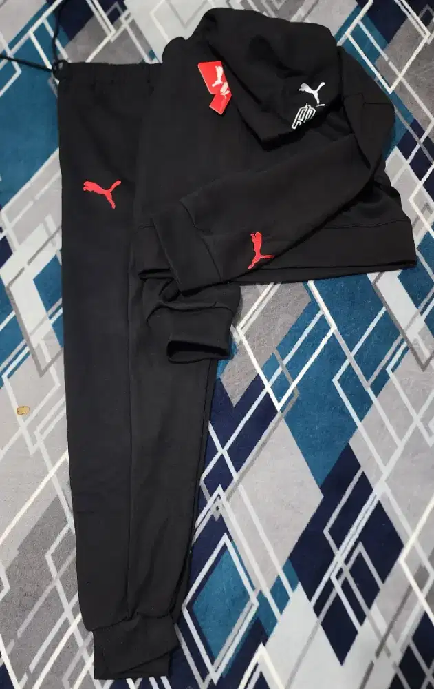 Set PUMA Ori Hoody Crop Hitam