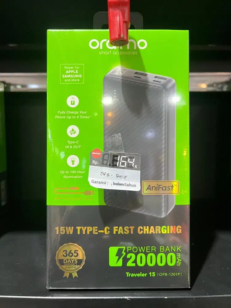Powerbank Oraimo 20.000mAh 15 Watt OPB-1201P