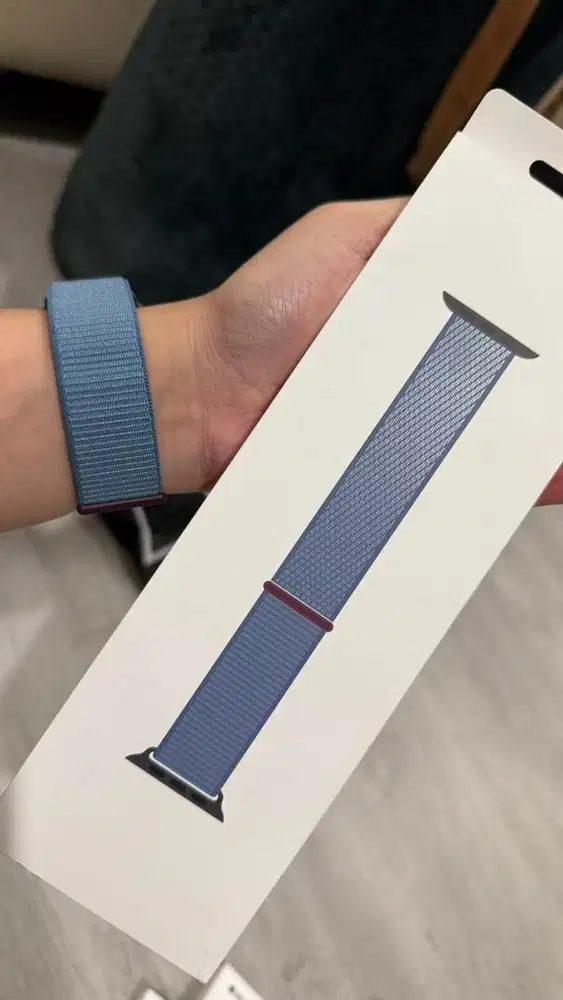 LIKE NEW! Apple Watch Strap Winter Blue Sport Loop 44 45 46 49 mm