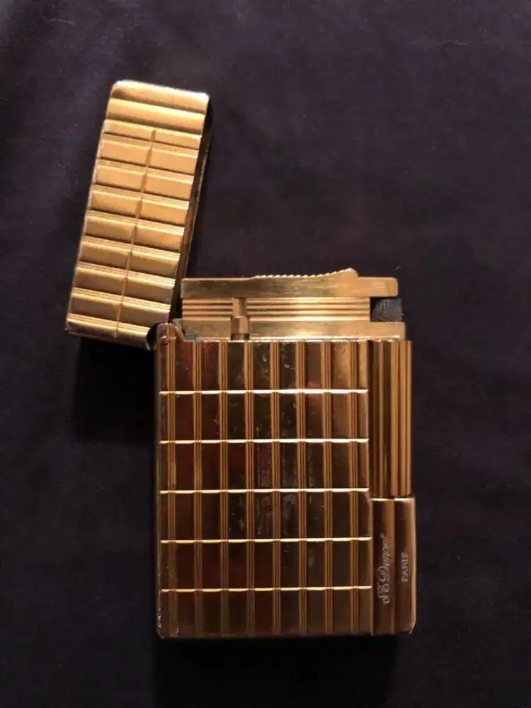 ST DuPont lighter 18K Gold Plated Korek Antik Mewah Kolektor