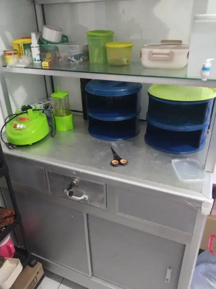 Etalase buat jualan soto miso gorengan 3 rak serbaguna