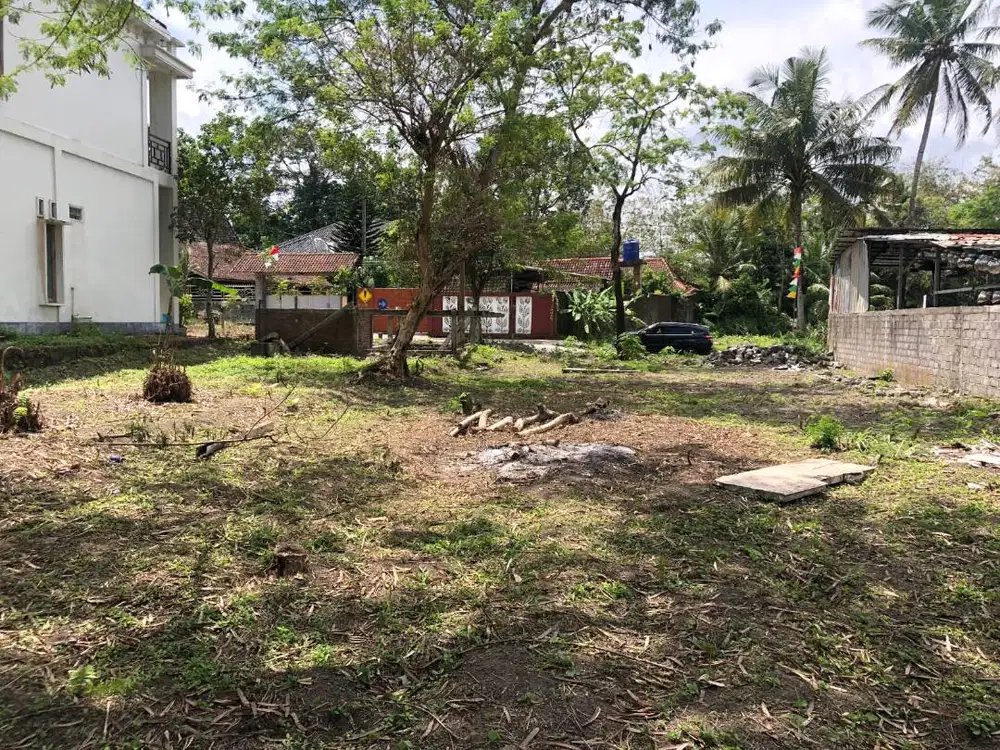 Tanah Sawah Tepi Jalan Aspal di Area Sejuk Pakem