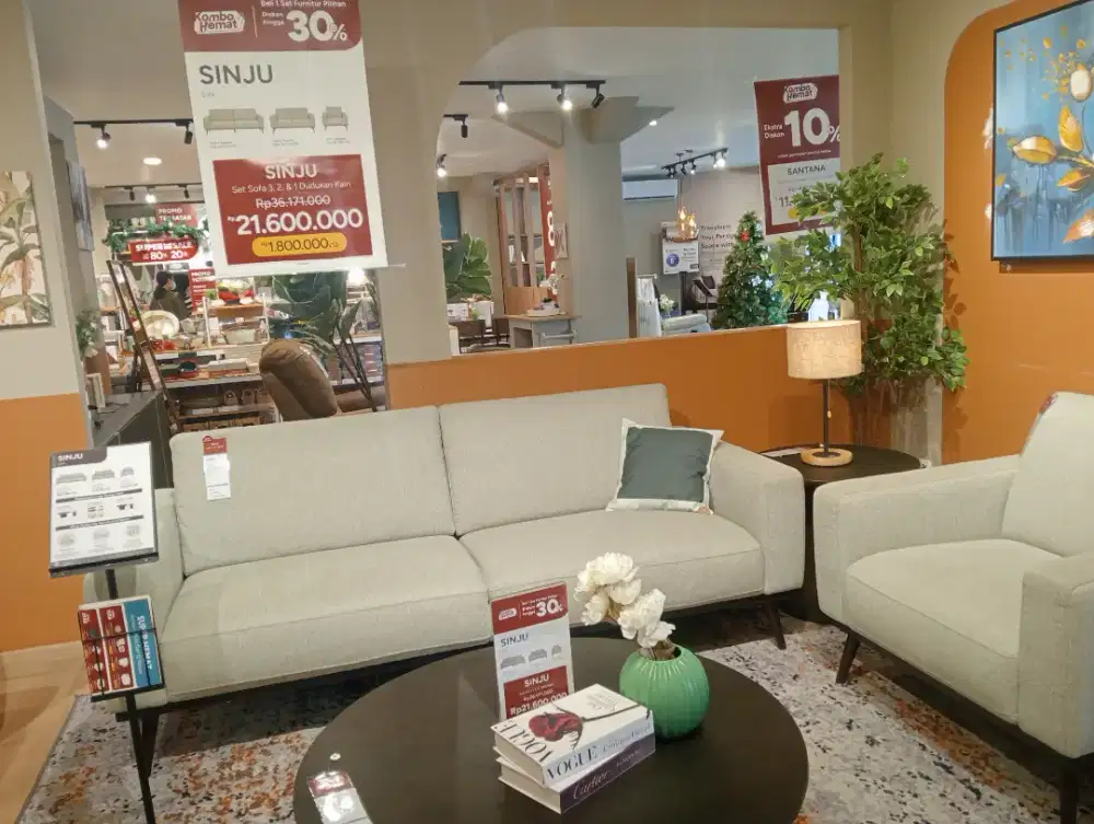 set sofa SINJU 3, 2, & 1 dudukan kain