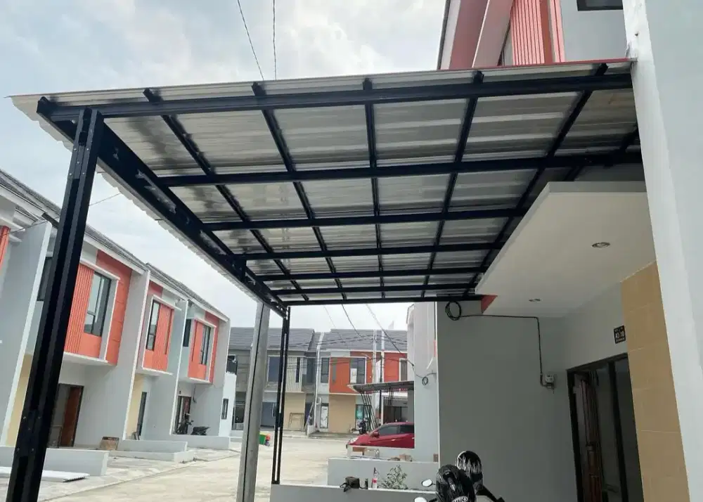 Pasang kanopi baja ringan