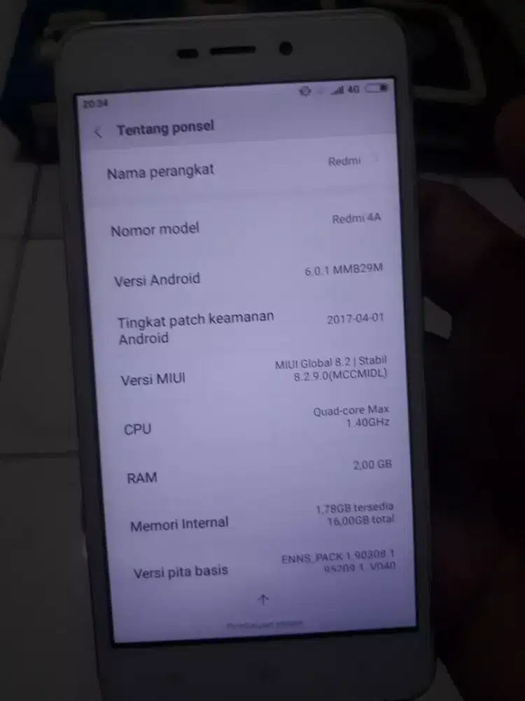 Jual xiaomi redmi 4a
