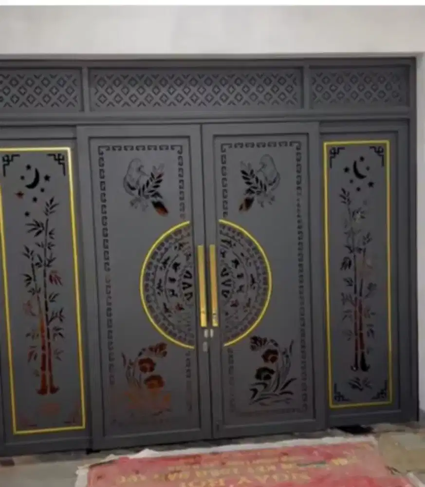 Pintu gerbang sliding swing mewah