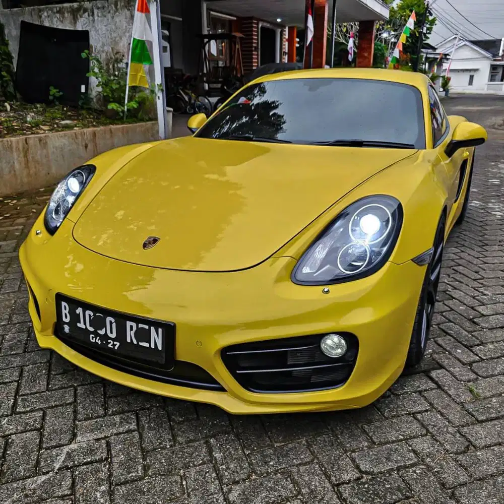 Porsche Cayman 2014 Yellow Kuning 2015 Porsche 2013 dijual Cepet Bu