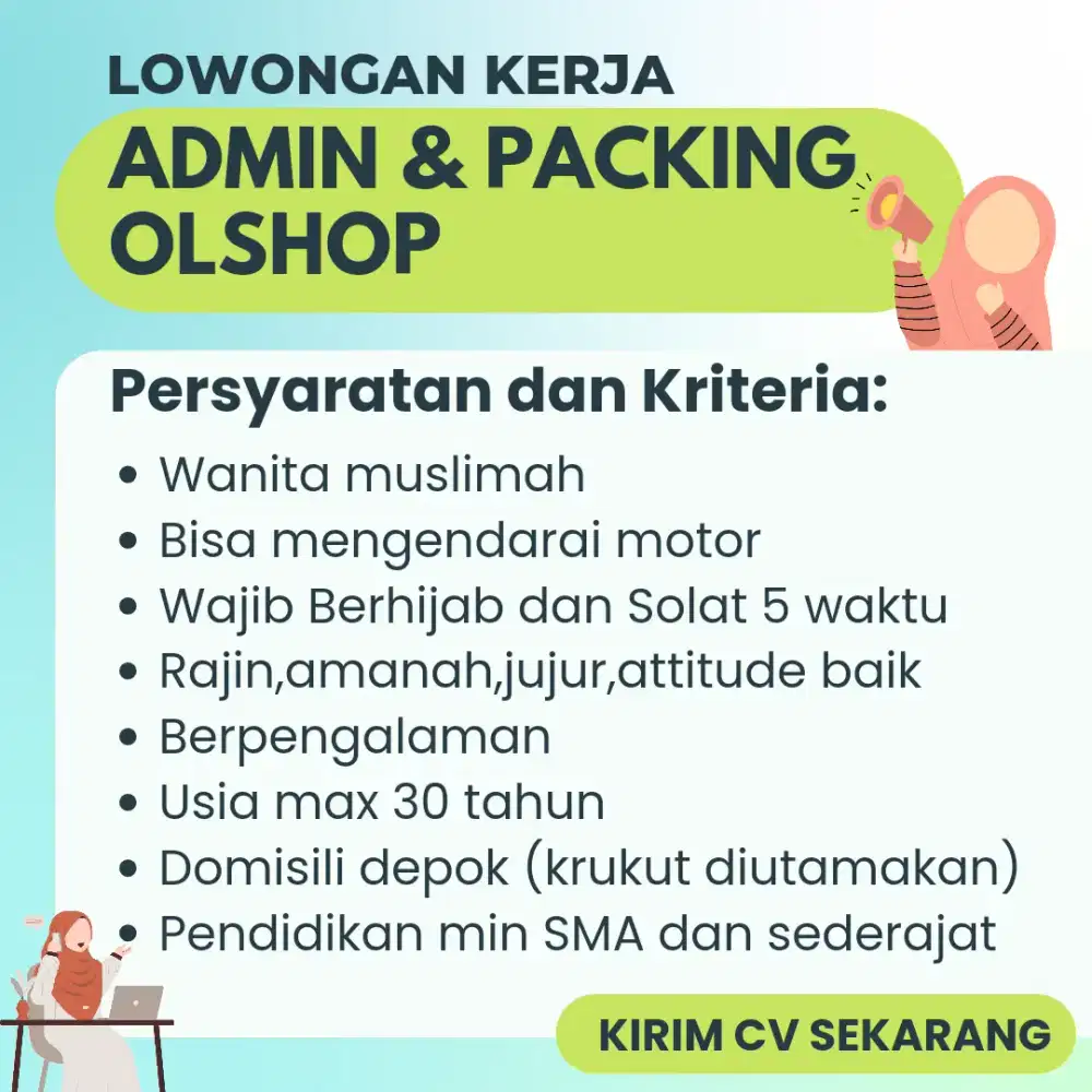 LOKER ADMIN OLSHOP