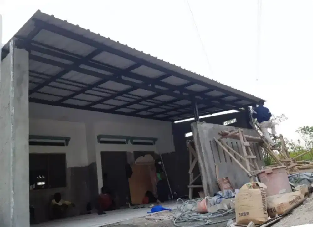 Pasang kanopi baja ringan