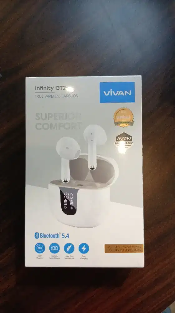 VIVAN ENC TWS GT2S Dengan Mic Super Jernih Latensi Rendah