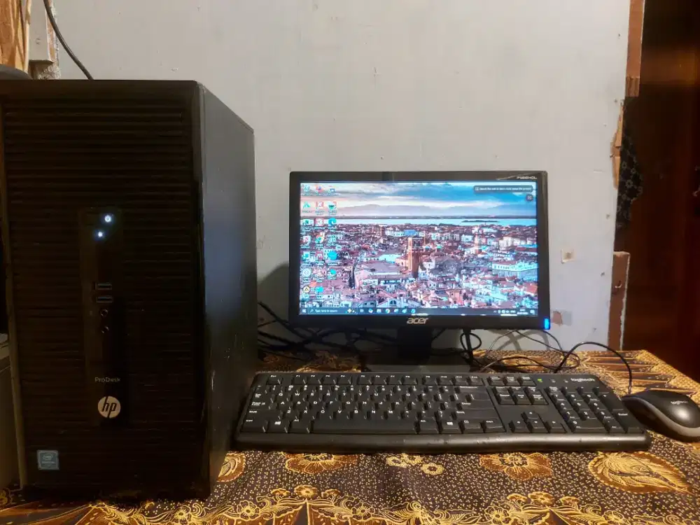 CPU Komputer Satu Set intel Core i3 Gen 6 RAM 4GB HDD 500GB Monitor 16