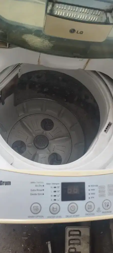 mesin cuci satu lobang merk LG turbo ukuran 8 kg