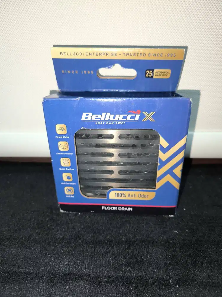 Floor Drain Kamar Mandi Bellucci X Black FLD35 Solusi Drain