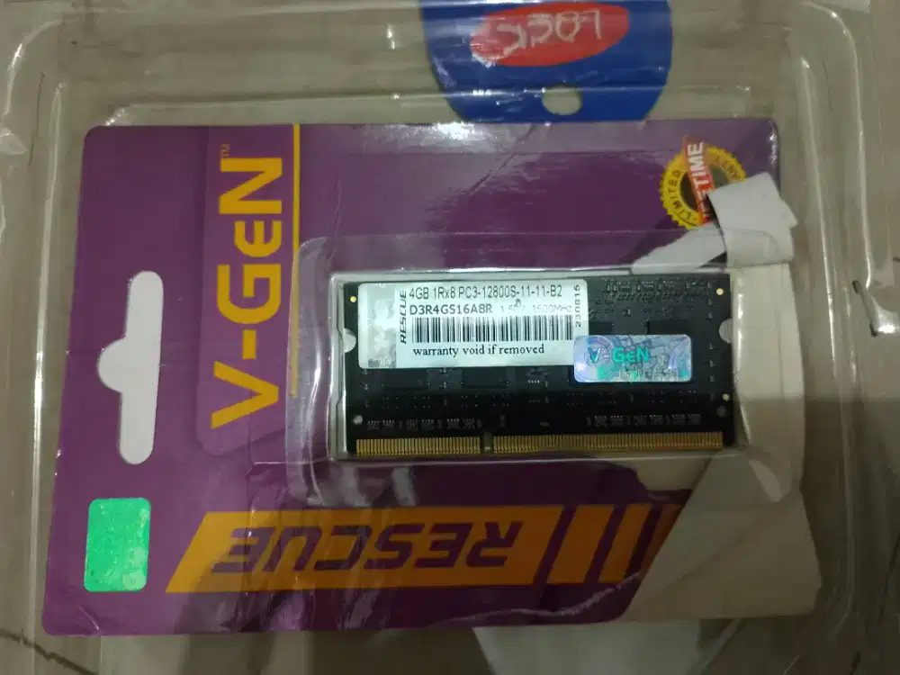 RAM V-GeN Rescue DDR3 SODIMM 4GB PC3-12800.