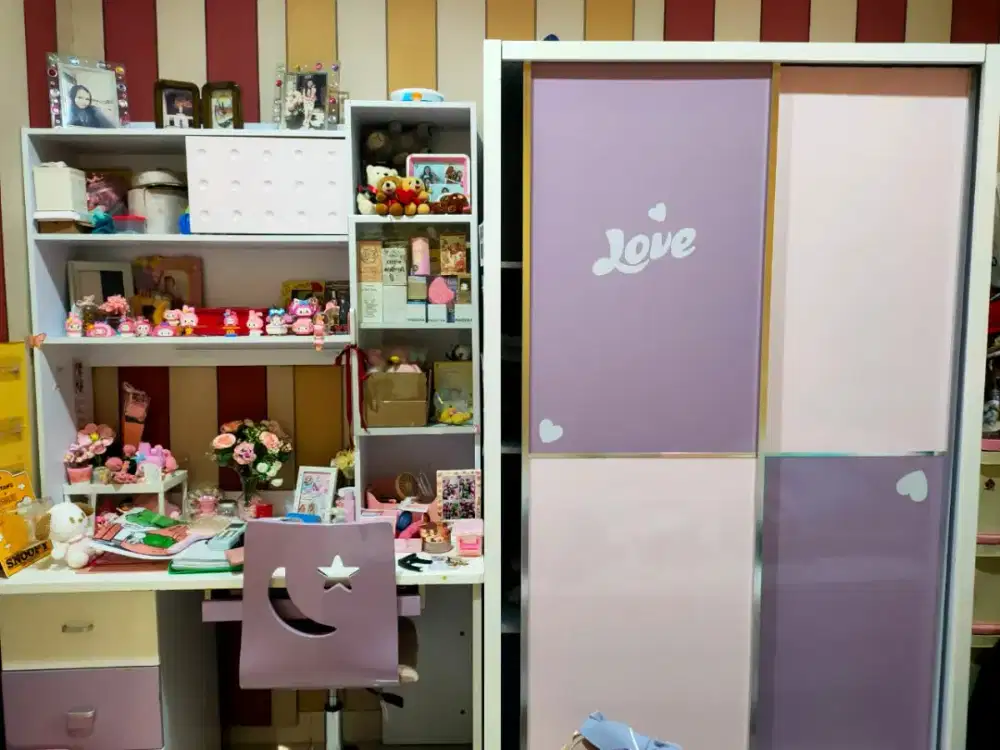 Kamar set anak warna unggu