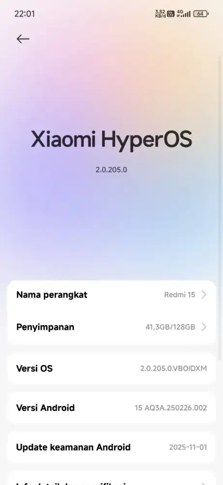 Redmi 15 ram 8/128 fullset masih garansi
