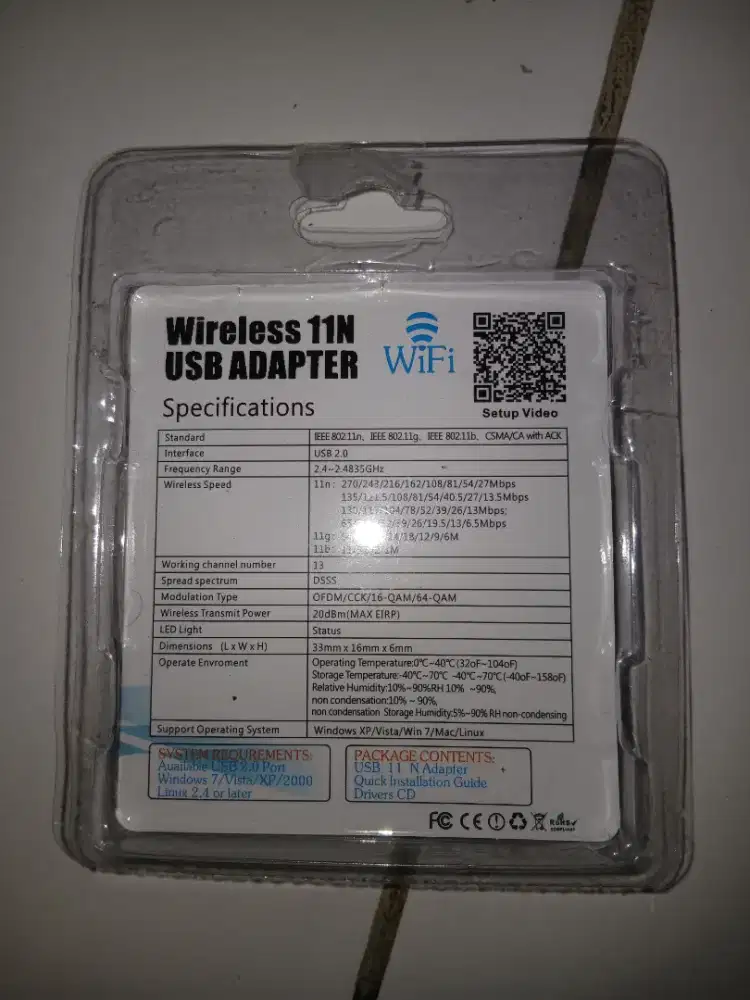 Dijual Wireless 802.11N USB 2.0 Adapter