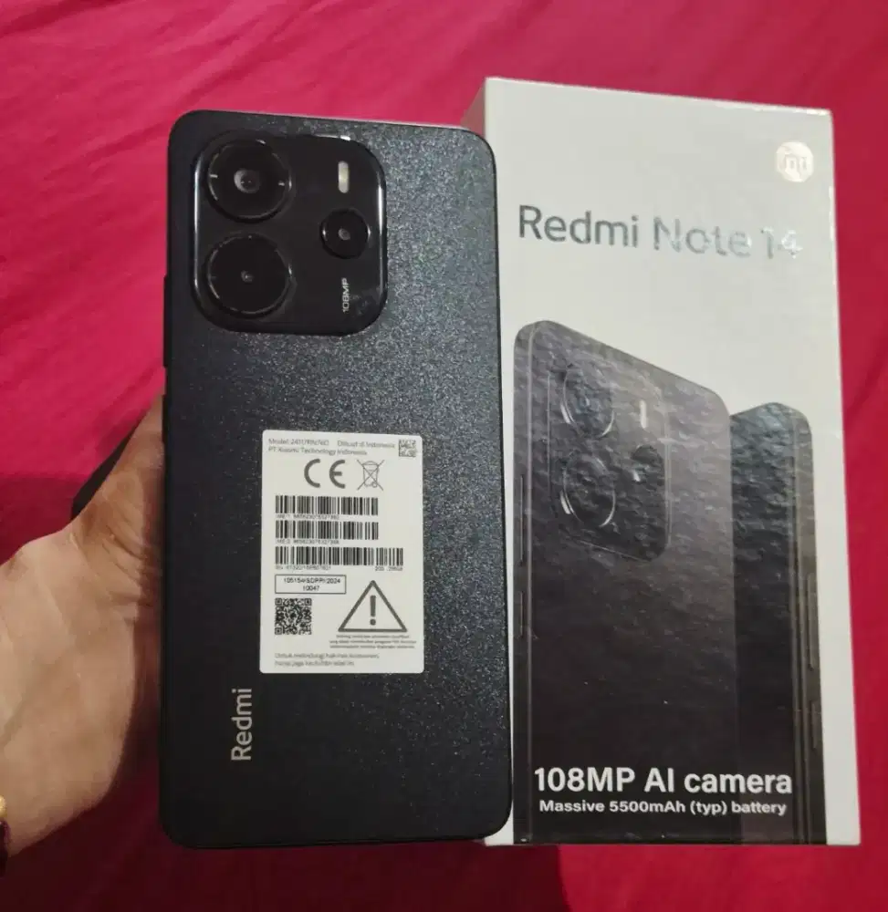 Jual hp bekas REDMI NOTE 14 8/256 likenew grns 2026 istimewa bh 100%
