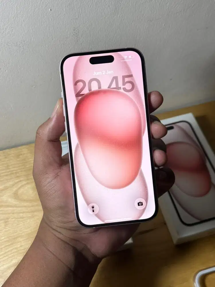iPhone 15 128GB iBox Pink Garansi On maret 2026 BH 91% Mulus