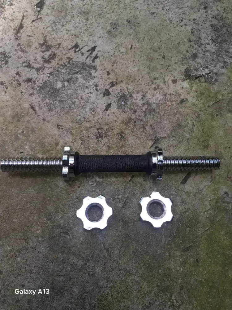 Setik dumbbell pendek full besi