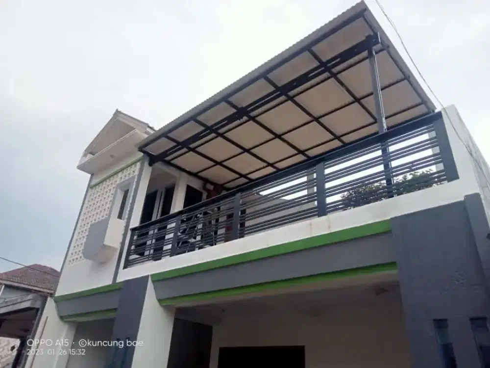 Pemasangan kanopi alderon single