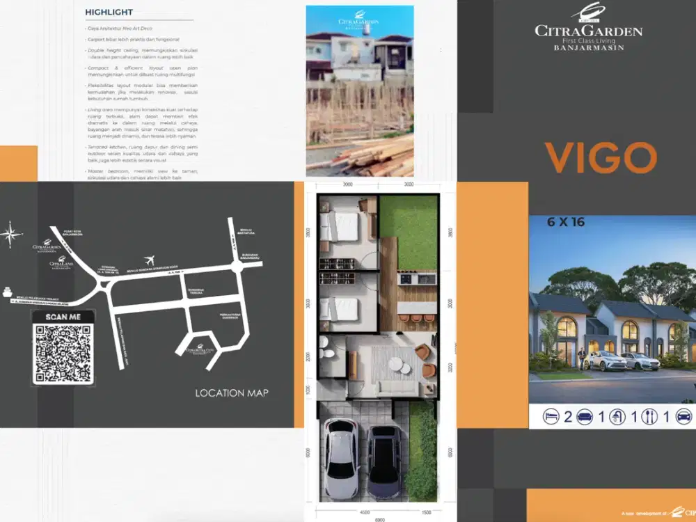 Vigo CitraGarden Banjarmasin (Neo Art Deco Architecture at First Class Living) - DP 82 Jt