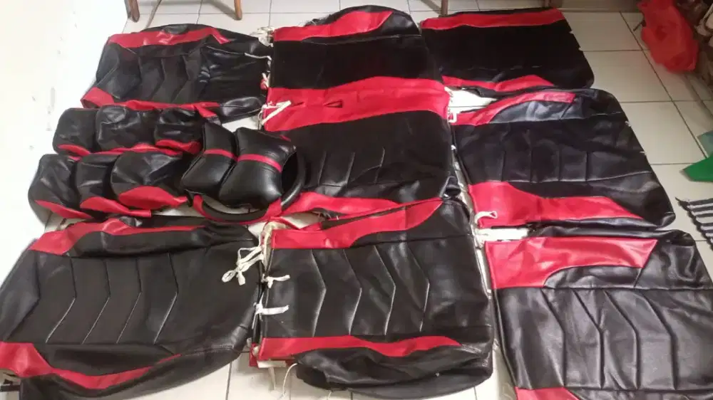 Sarung jok mbtech terios plus bantal setir 1set copotan seperti baru