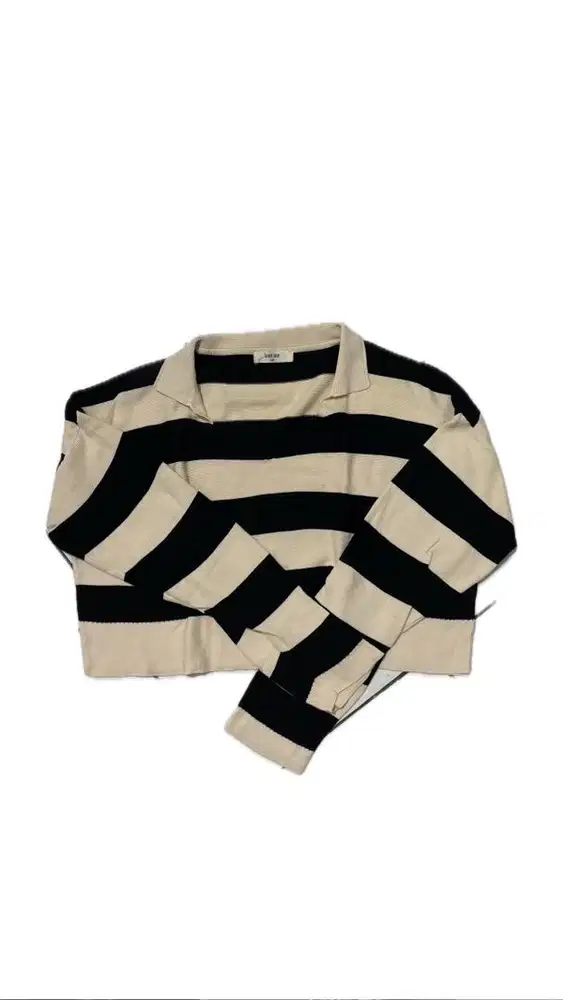 Blouse knit wanita lengan panjang