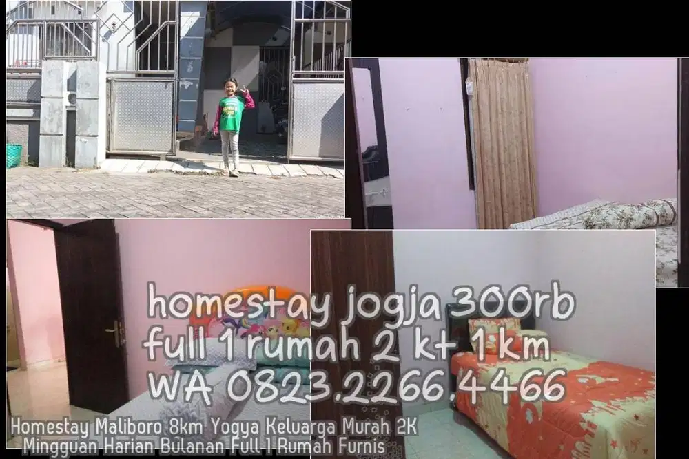 Homestay Maliboro 8km Yogya Keluarga Murah 2K  Mingguan Harian Bulanan