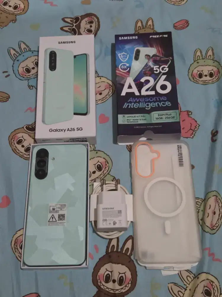 Jual hp bekas likenew samsung A26 5g 8/256 grns okt 2026 free ADAPTOR