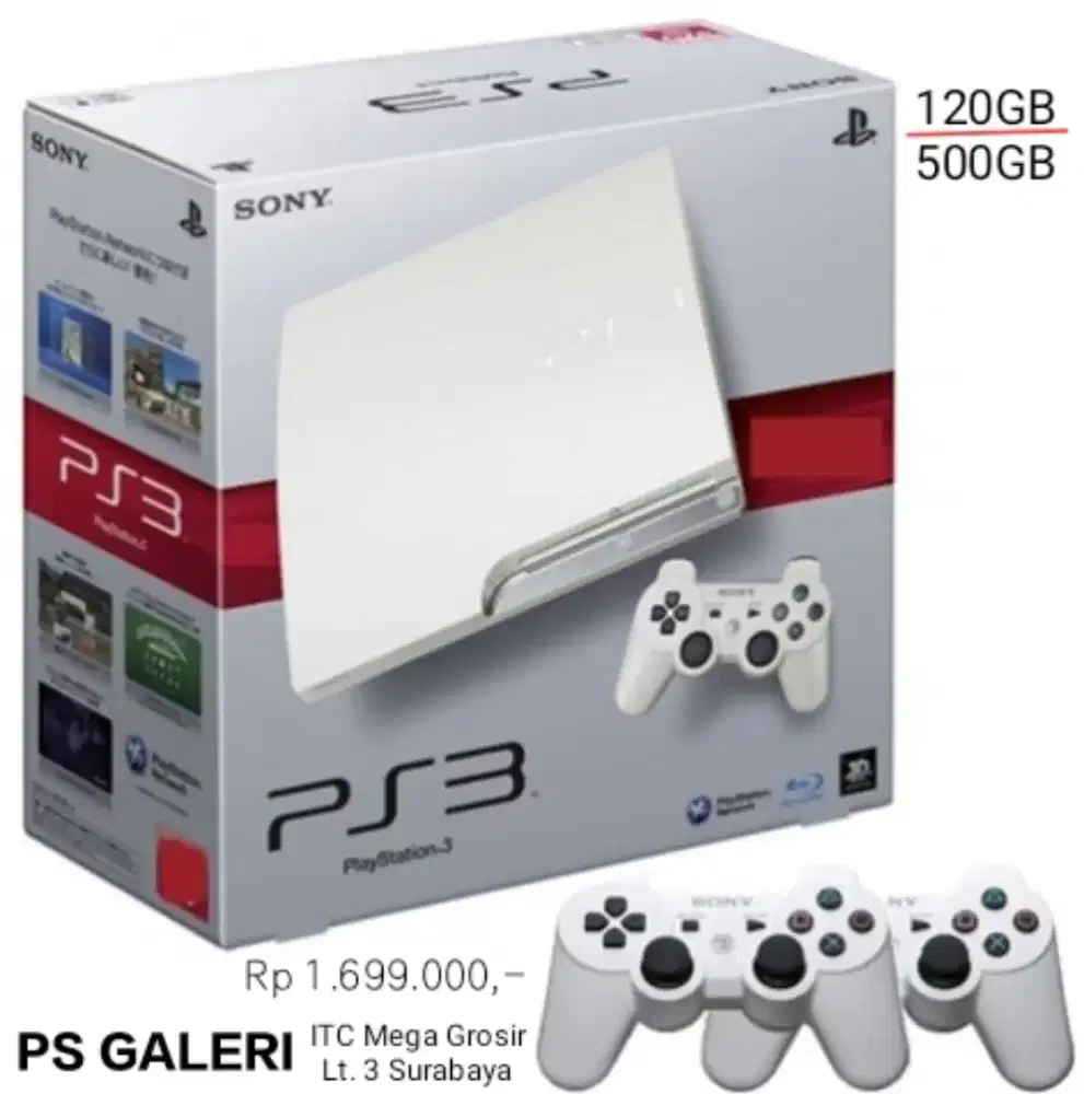 PS3 SLIM 120/500GB FULL GAME NEW YEAR Sale