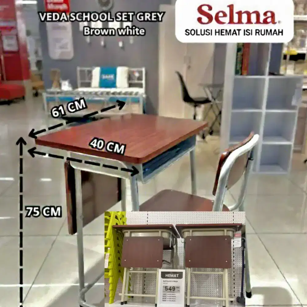 Meja kursi set sekolah