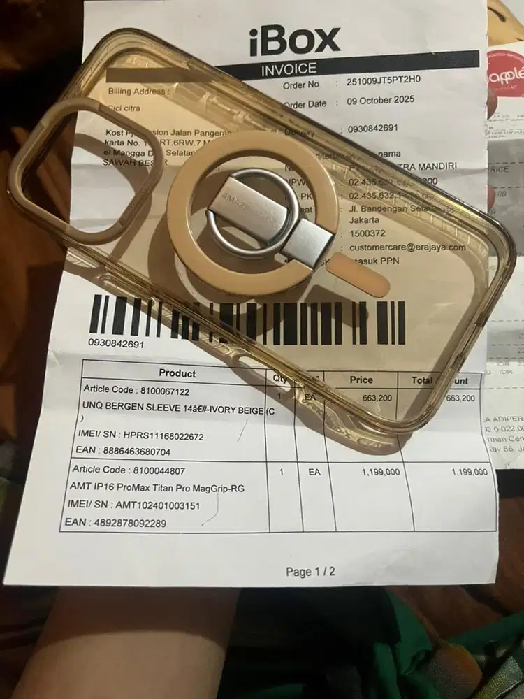 casing Amazingthing iPhone 16 Pro max Titan Pro MagSafe Grip-rosegold